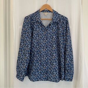 Appleseed's Blue Patterned Blouse